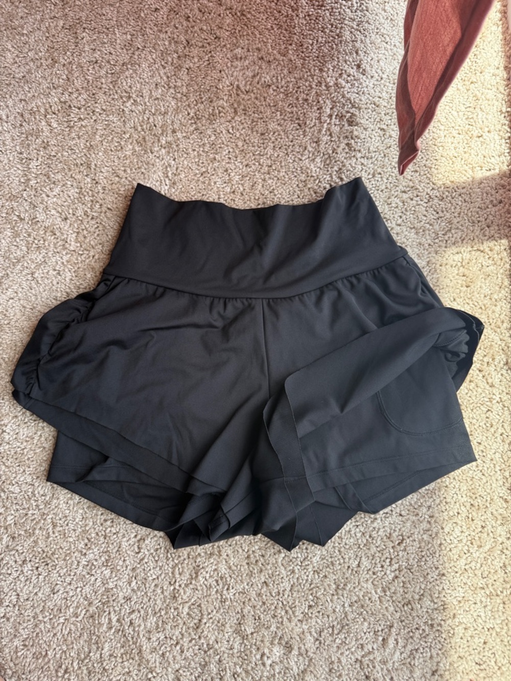 Halara Black Layered Active Shorts